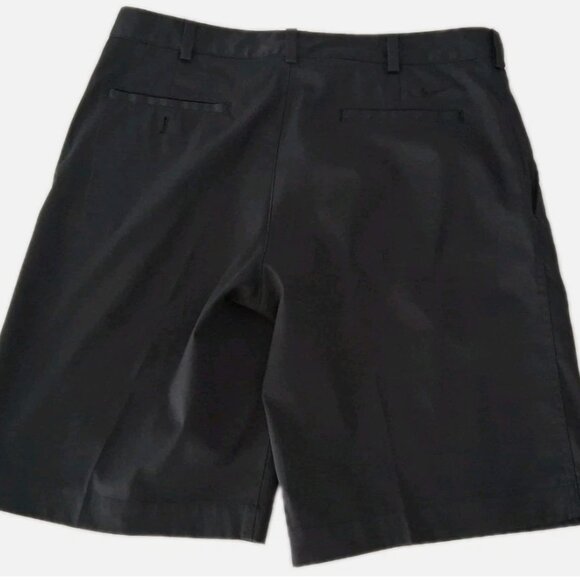 Nike Golf Shorts Men's 36x11 Dri-Fit Flat Front Black 551808-010 Preppy Stretch - Picture 5 of 11